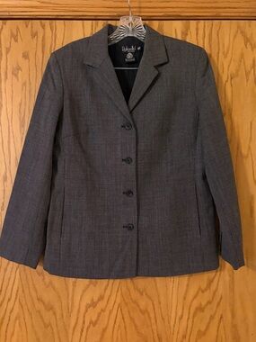 Rafaella Women's Charcoal Gray Single-Breasted Blazer